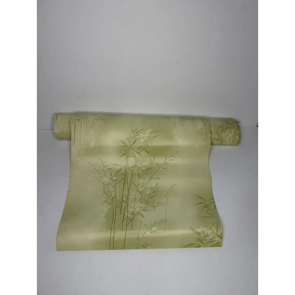 Vintage Bamboo Wallpaper Green Stalks Retro DIY Junk Journal Scrapbooking Gift